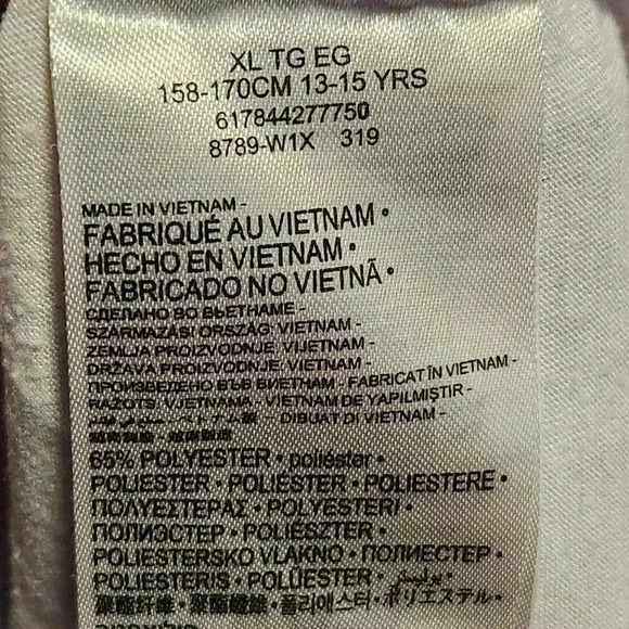 Converse Pullover Graphic Tee Womens XL White/Pink Cropped Loose Fit Logo Skater - Picture 5 of 8